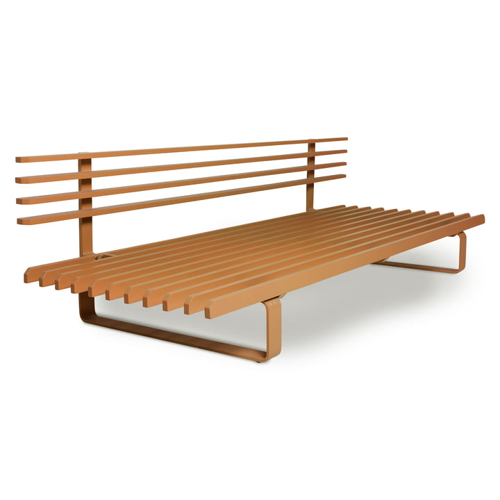 Aluminum Outdoor Lounge Sofa from HKliving in color dusty orange