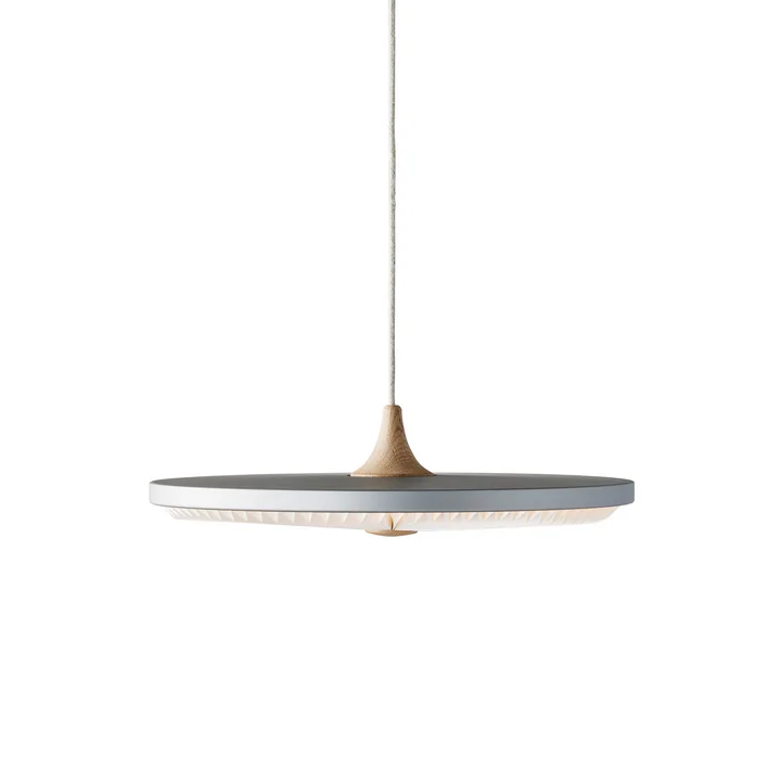 The Soleil LED pendant light from Le Klint in silver cloud, Ø 35 cm
