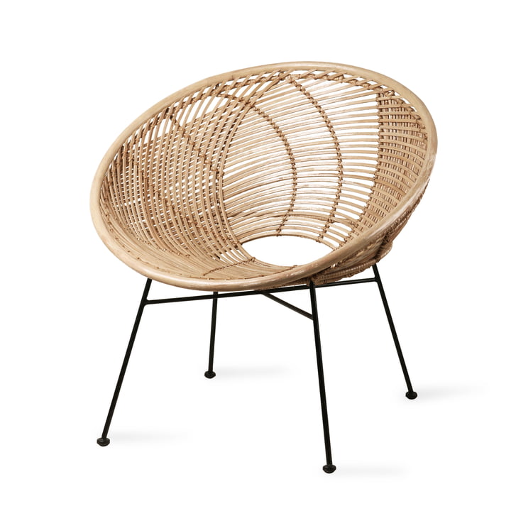 Rattan Ball Lounge Chair from HKliving in natural finish