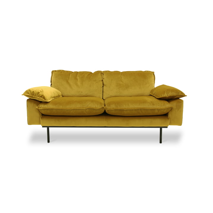 Retro 2-seater sofa from HKliving in color oker