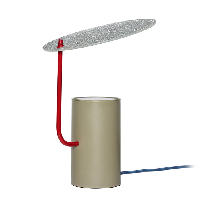 Disc Table lamp from Hübsch Interior in the color khaki / red