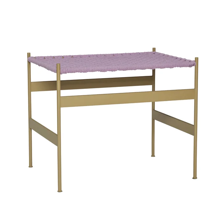 Peri Bench from Hübsch Interior in color ocher / purple