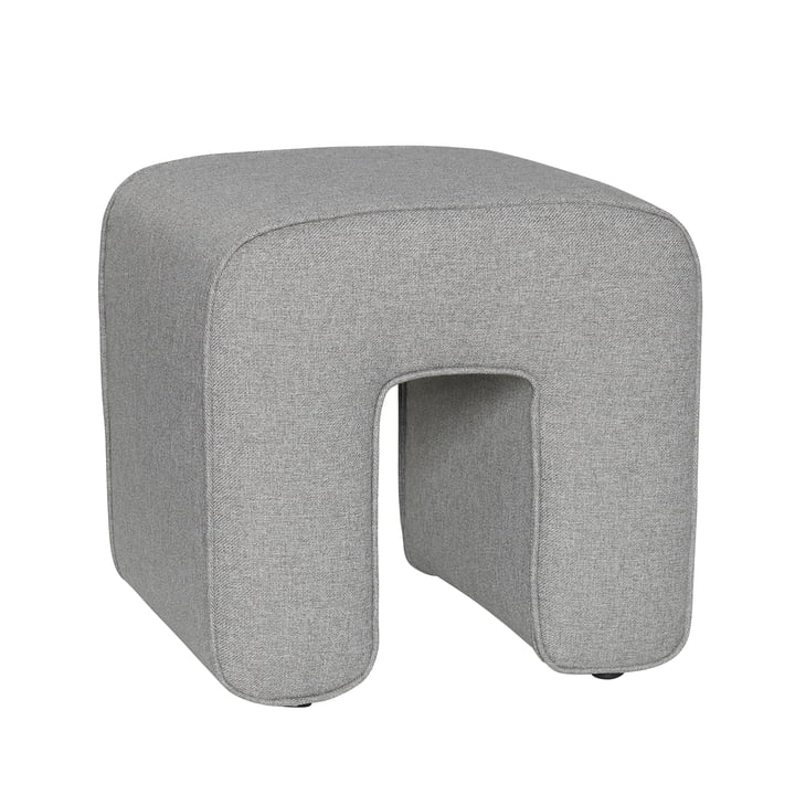 Sculpture Pouf from Hübsch Interior in color gray
