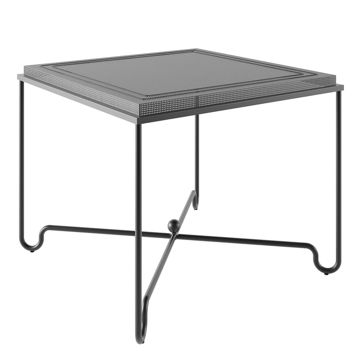 Tropique Outdoor Dining table, 90 x 90 cm, black from Gubi