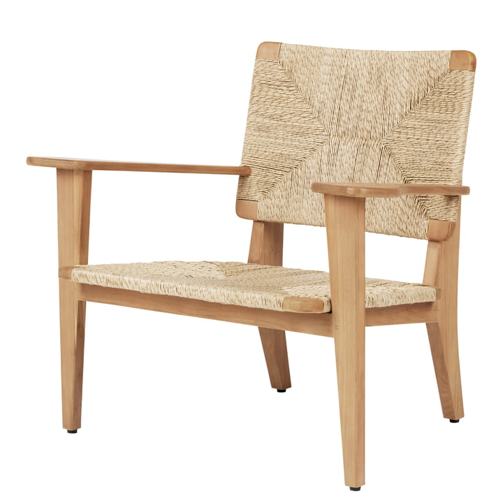 F-Chair Outdoor Lounge chair, teak from Gubi