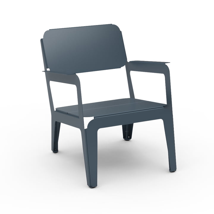 Bended Lounger Outdoor -Lounge chair from Welevree in the color grey blue