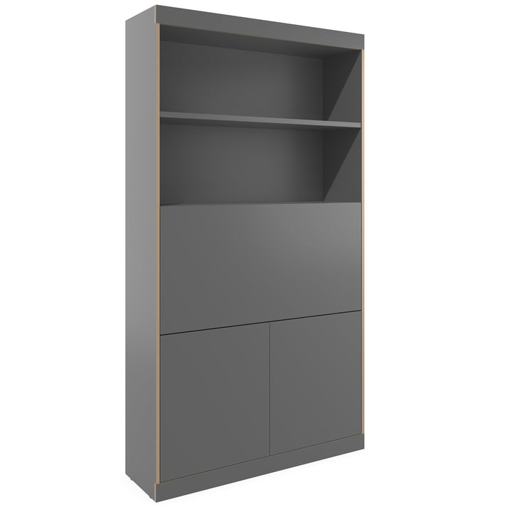 Flai Home office secretary, large, CPL anthracite by Müller Small Living