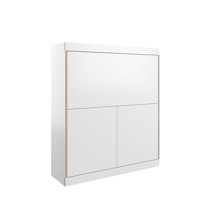 Flai Home office secretary, small, CPL white by Müller Small Living