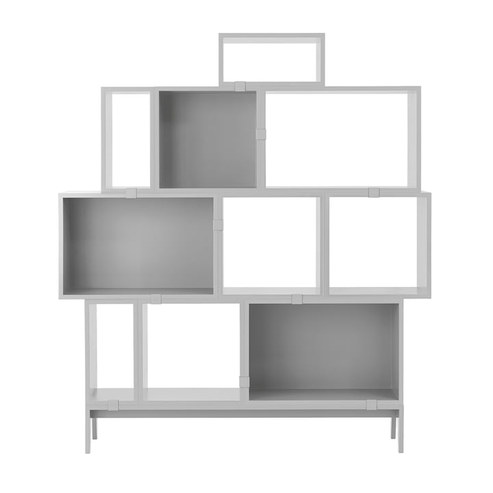 Stacked Shelving system configuration 5 from Muuto in color light gray