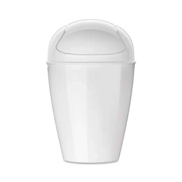 DEL Swing top bin S, recycled white from Koziol