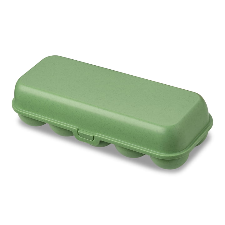Eggs to go Reusable egg container, nature leaf green from Koziol