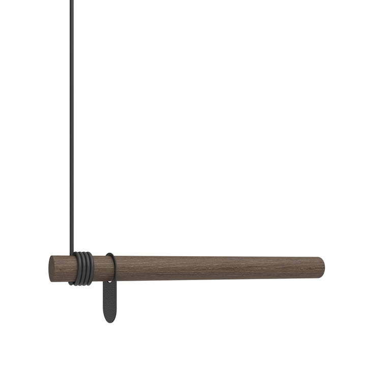 Wall Swing Wall coat rack from LindDNA in the finish smoked oak / leather black