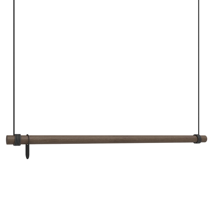 Swing Hanging wardrobe L from LindDNA in the finish smoked oak / leather black
