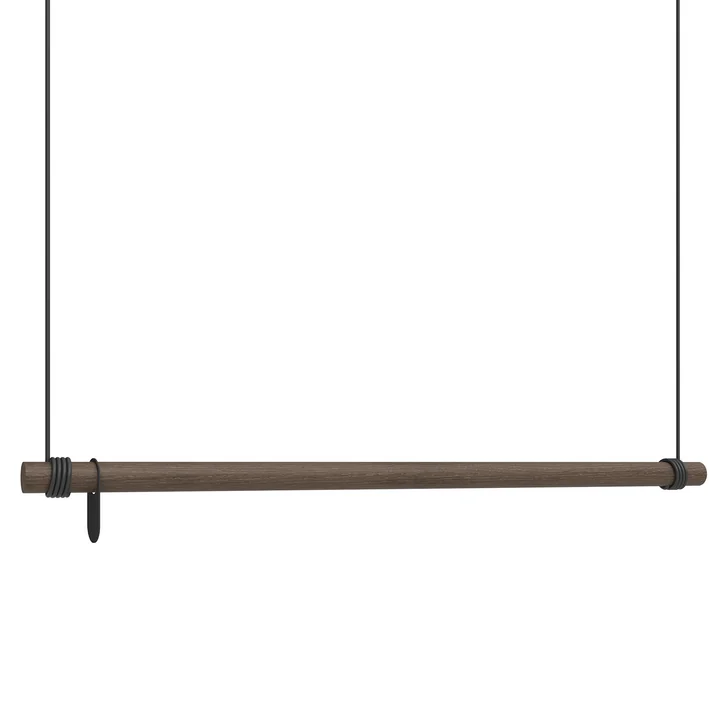 Swing Hanging wardrobe L from Lind DNA in the finish smoked oak / leather black
