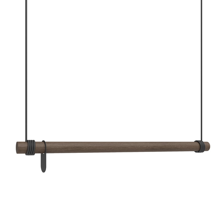 Swing Hanging wardrobe L from LindDNA in the finish smoked oak / leather black