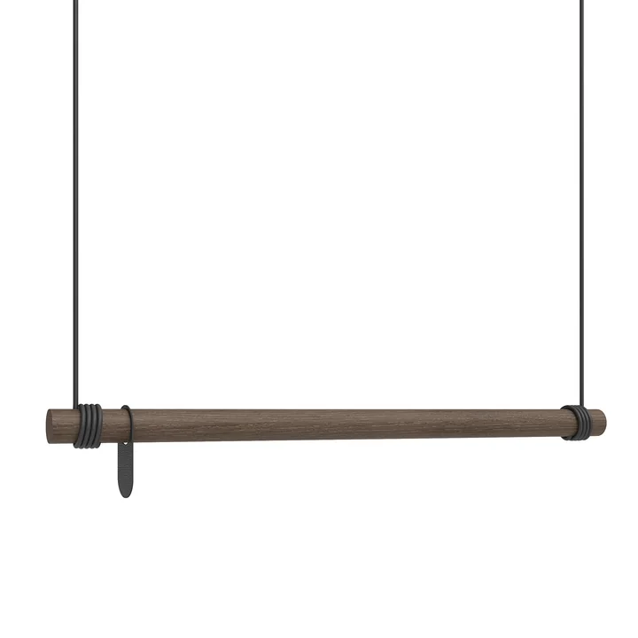 Swing Hanging wardrobe L from Lind DNA in the finish smoked oak / leather black