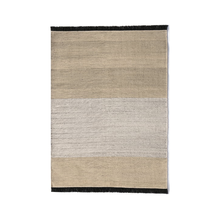 Tres outdoor rug Stripes 170 x 240 cm by nanimarquina in nature / black