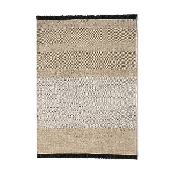 Tres outdoor rug Stripes 200 x 300 cm by nanimarquina in natural / black