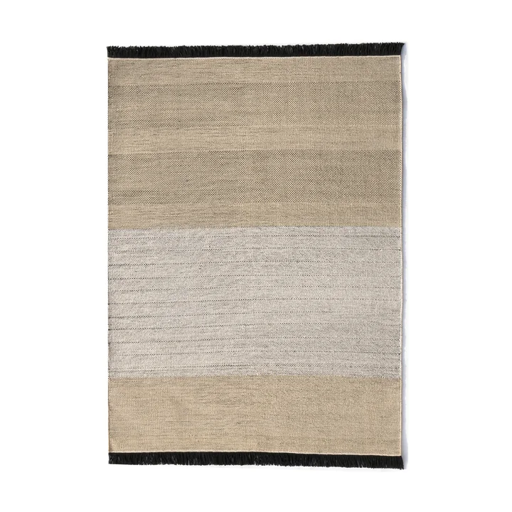 Tres outdoor rug Stripes 200 x 300 cm from nanimarquina in natural / black