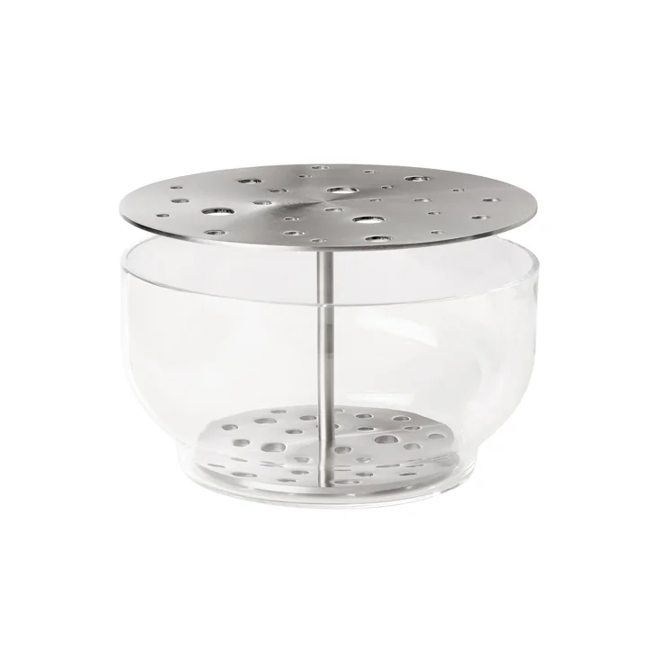 Ikebana Vase Large, stainless steel / glass from Fritz Hansen