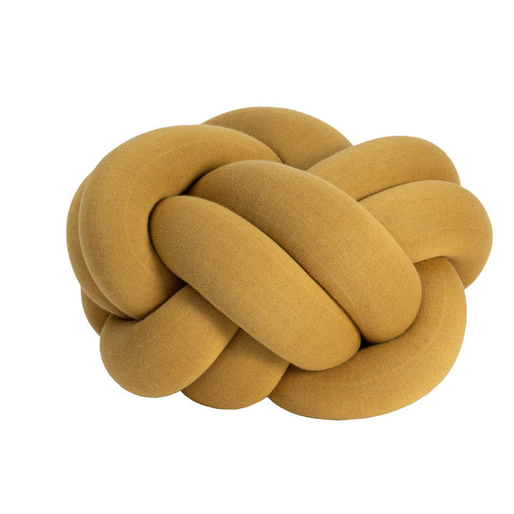 Knot Cushion Medium by Design House Stockholm in yellow