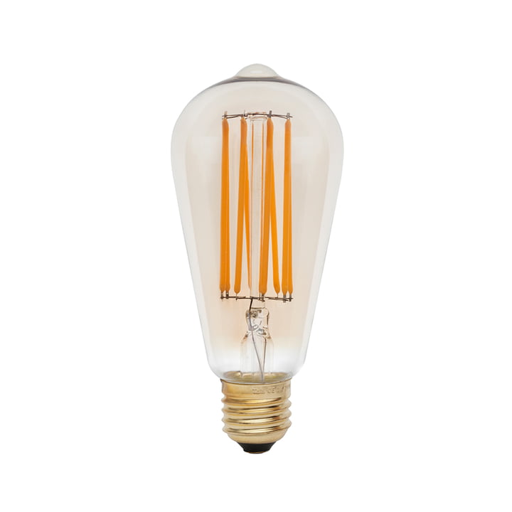 Squirrel Cage LED lamp E27 3W, Ø 6.4 cm by Tala in transparent yellow