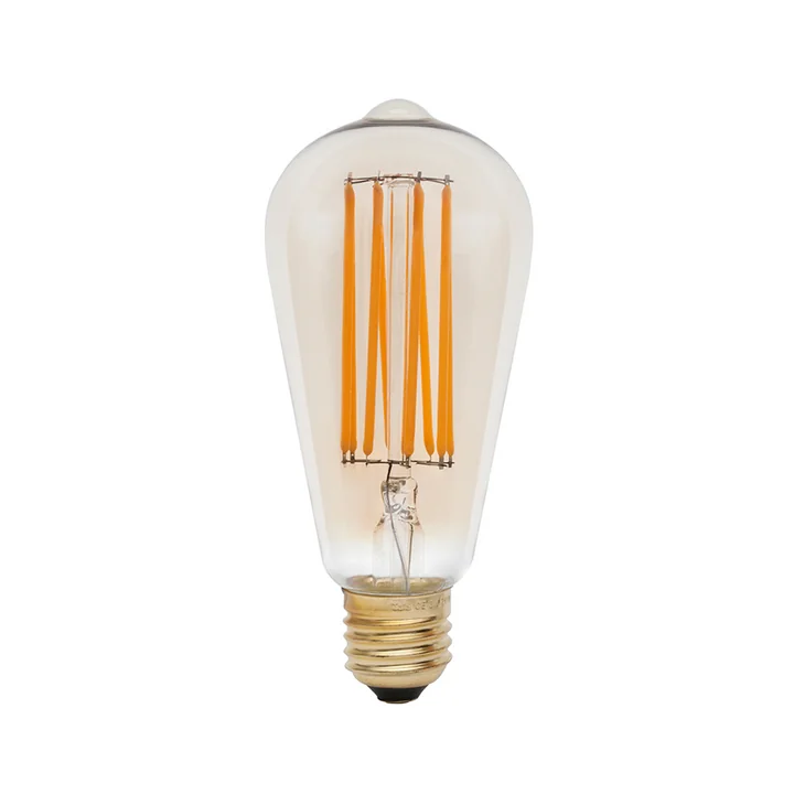 Squirrel Cage LED lamp E27 3W, Ø 6.4 cm by Tala in transparent yellow