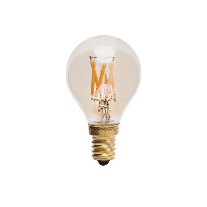 Tala - Pluto LED bulb E14 3W, Ø 4.5 cm, transparent yellow