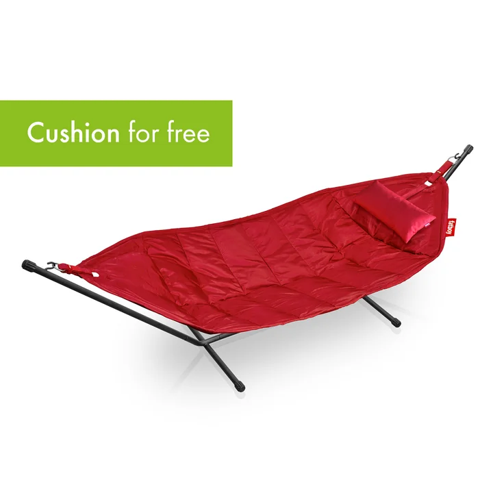 Headdemock + free pillow from Fatboy in the color red in the action set