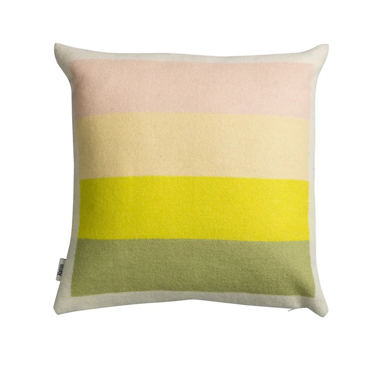 Åsmund Bold Cushion 50 x 50 cm, blue / yellow from Røros Tweed