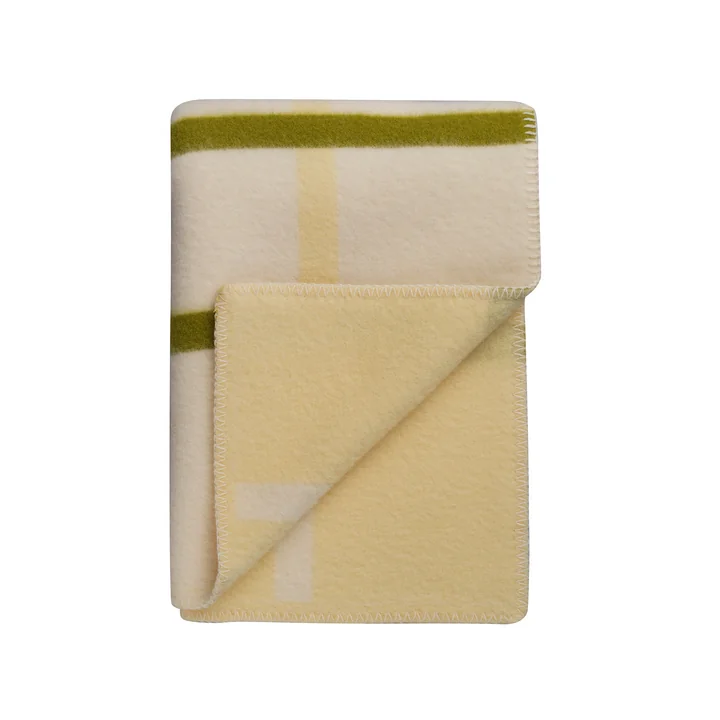 Knut Wool blanket, 135 x 200 cm, lime from Røros Tweed