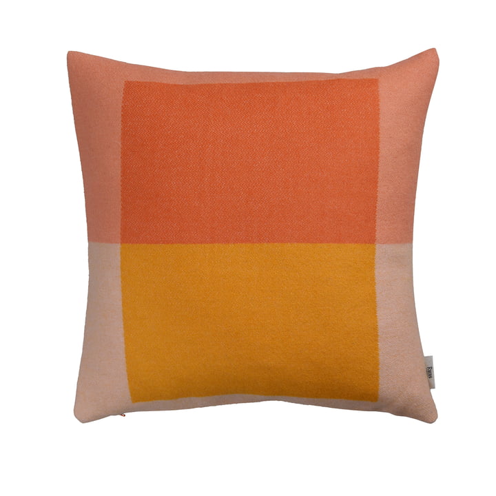 Syndin Cushion, 50 x 50 cm, orange " cloudberry " by Røros Tweed