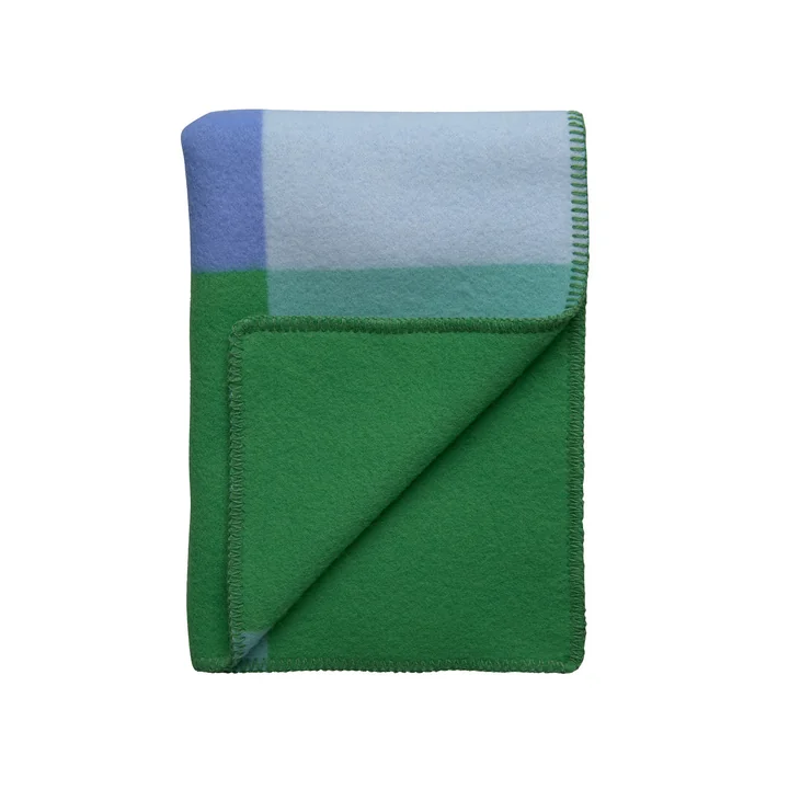 Syndin Wool blanket, 135 x 200 cm, blue " glacier " from Røros Tweed