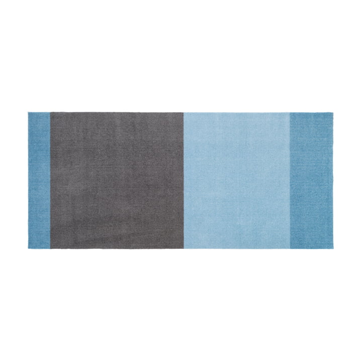 Stripes Horizontal Runner, 90 x 200 cm, light / dusty blue / steelgrey by Tica Copenhagen