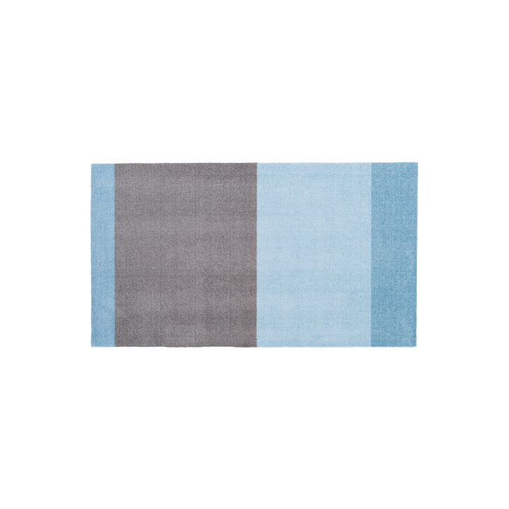 Stripes Horizontal Runner, 67 x 120 cm, light / dusty blue / steelgrey by Tica Copenhagen