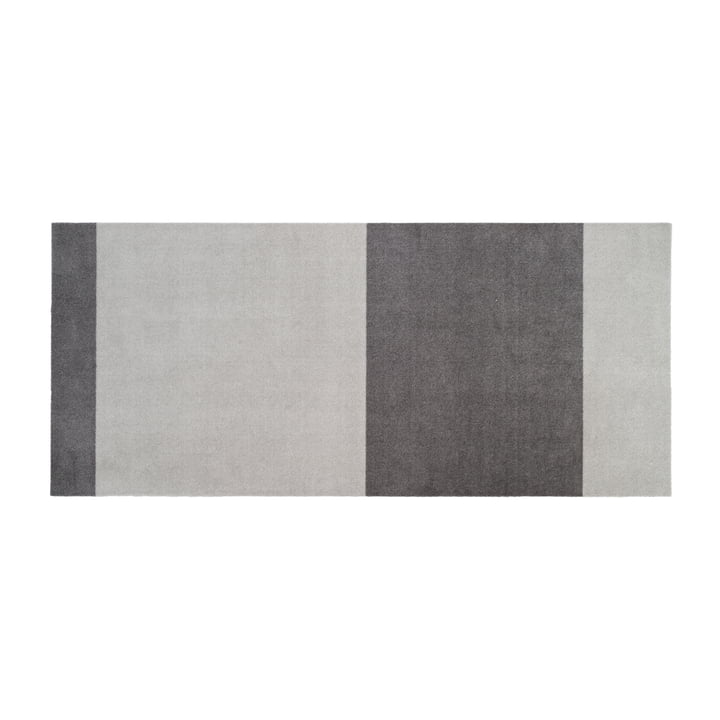 Stripes Horizontal Runner, 90 x 200 cm, light gray / steel gray by Tica Copenhagen