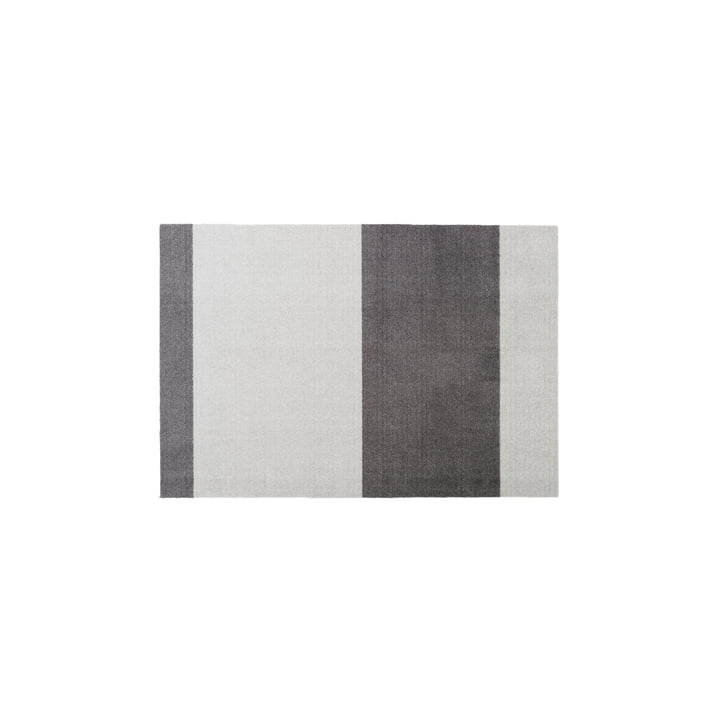 Stripes Horizontal Runner, 90 x 130 cm, light gray / steel gray by Tica Copenhagen