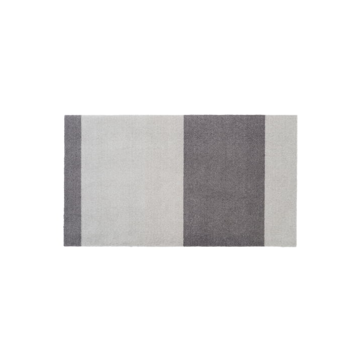 Stripes Horizontal Runner, 67 x 120 cm, light gray / steel gray by Tica Copenhagen