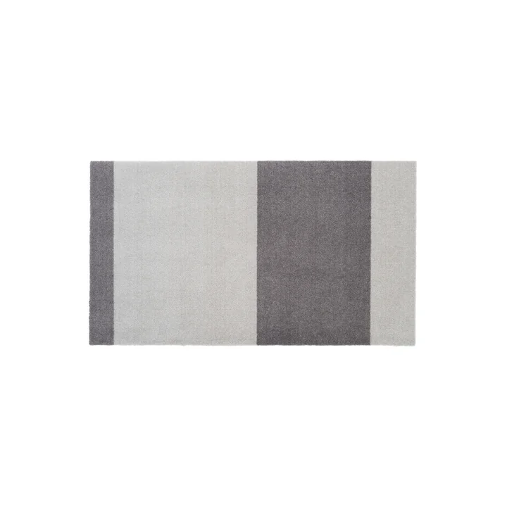 Stripes Horizontal Runner, 67 x 120 cm, light gray / steel gray by Tica Copenhagen