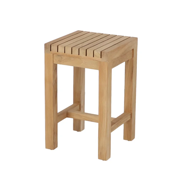 Samoa Flower stool outdoor, 25 x 25 x H 40 cm, teak from Jan Kurtz