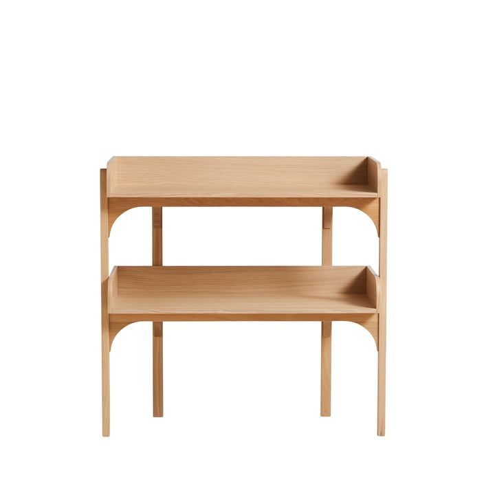 Utility Shelf, H 82,5 cm, oak white pigmented from Woud
