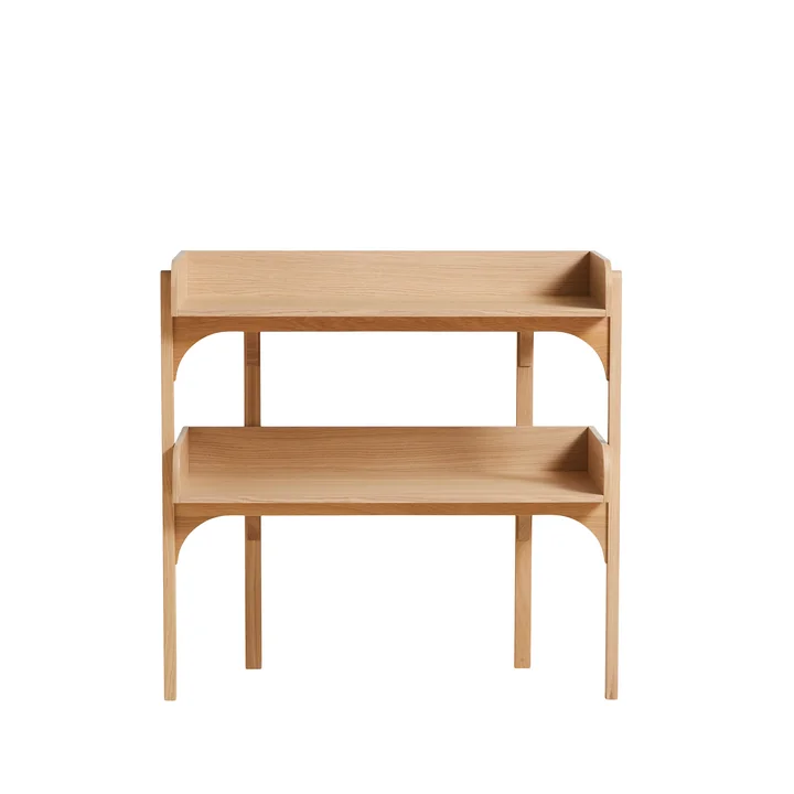 Utility Shelf, H 82,5 cm, oak white pigmented from Woud