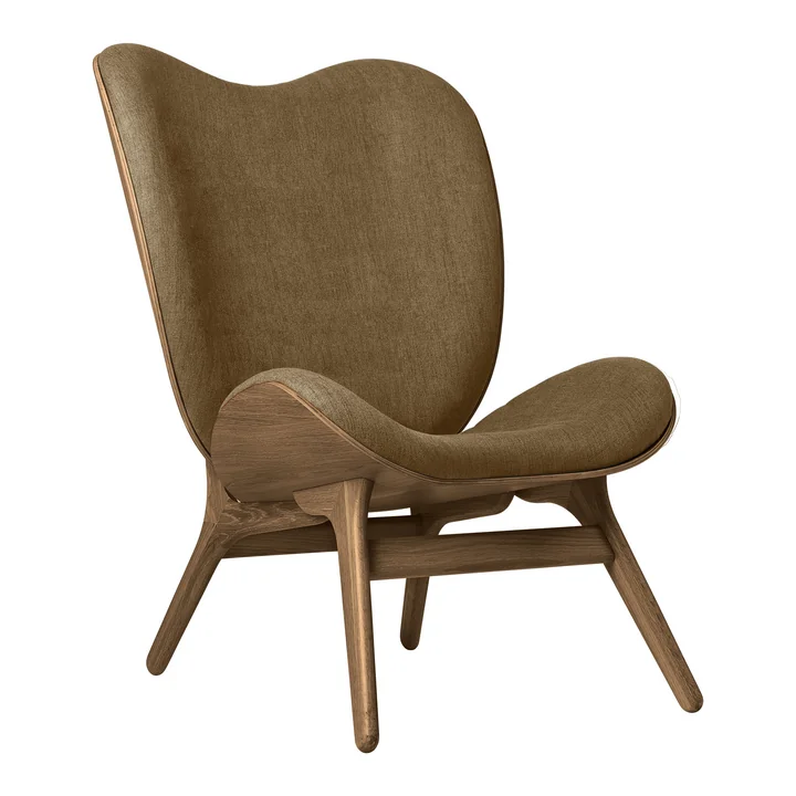 A Conversation Piece Tall Armchair from Umage in the finish dark oak / sugar brown
