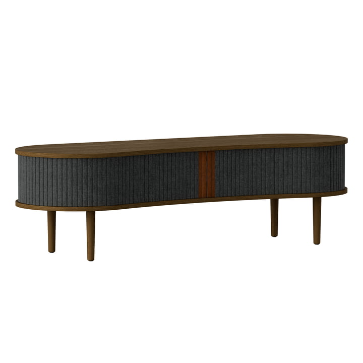 Audacious TV bench from Umage in the finish dark oak / shadow