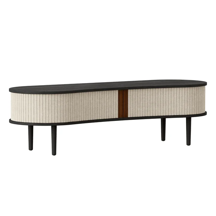 Audacious TV bench from Umage in the finish oak black / white sands