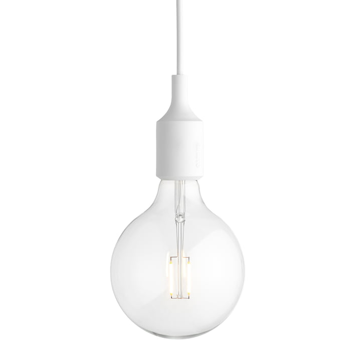 Socket E27 LED pendant light from Muuto in white