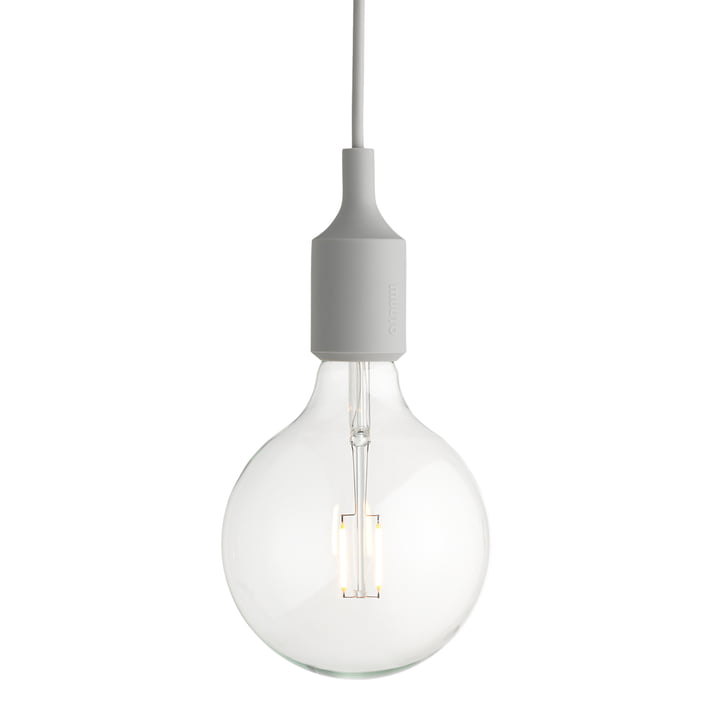 Socket E27 LED pendant luminaire from Muuto in light grey