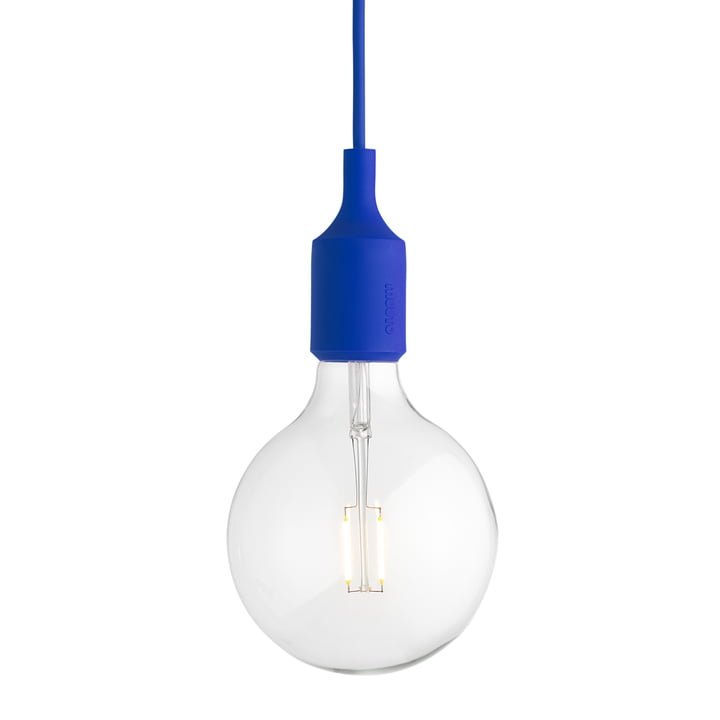 Muuto - Pendant lamp E27-Socket Pendant Lamp LED, blue