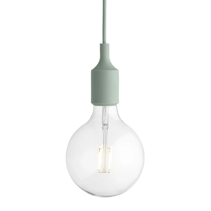 Socket E27 LED pendant light from Muuto in light green