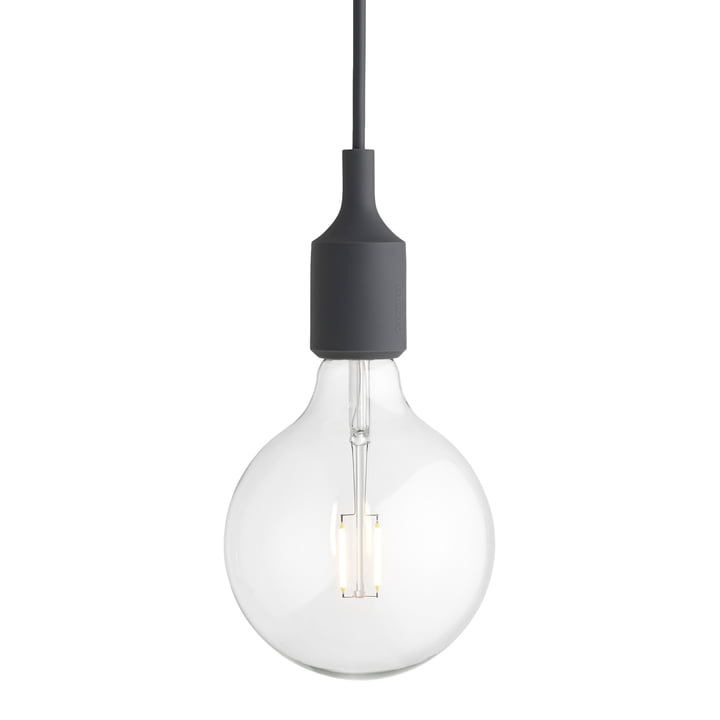 Muuto - Pendant lamp E27-Socket Pendant Lamp LED, dark gray